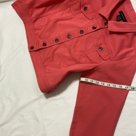 ASHLEY STEWART,WOMEN’S,FLAP POCKET,BUTTON UP FRONT,ORANGE,DENIM JACKET,SIZE-14 - Picture 8 of 12